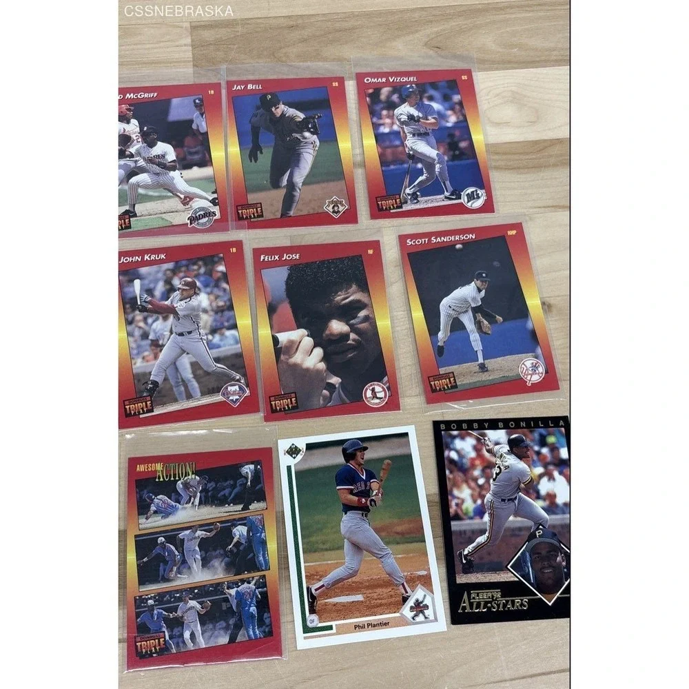 Vintage‎ 1992 Donruss Triple Play baseball trading cards
